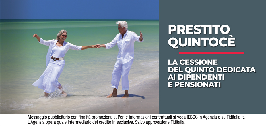 Agenzia Finalba Srls Fiditalia | Alba, Cuneo, Asti | Cessione del Quinto Quintocè - Un consulente dedicato per i progetti di dipendenti e pensionati. Messaggio pubblicitario con finalità promozionale. Per le informazioni contrattuali si veda IEBCC in Agenzia o su Fiditalia. it. L’Agenzia opera quale intermediario del credito in esclusiva. Salvo approvazione Fiditalia.